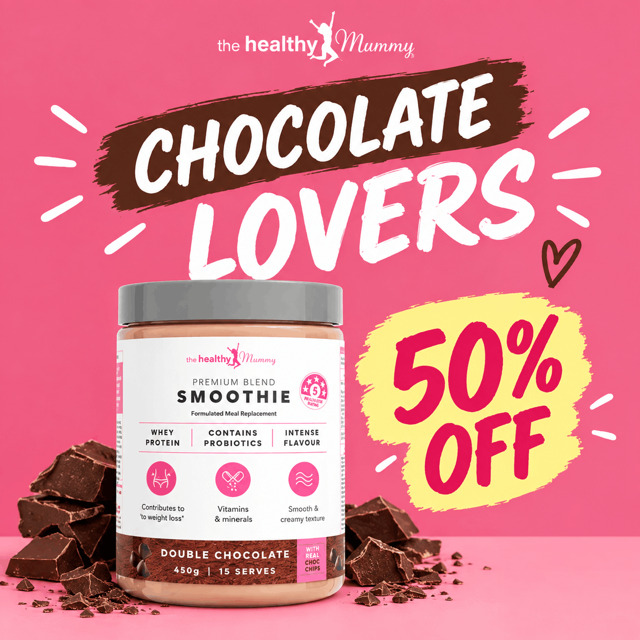 Premium Double Chocolate Smoothie - Half Price